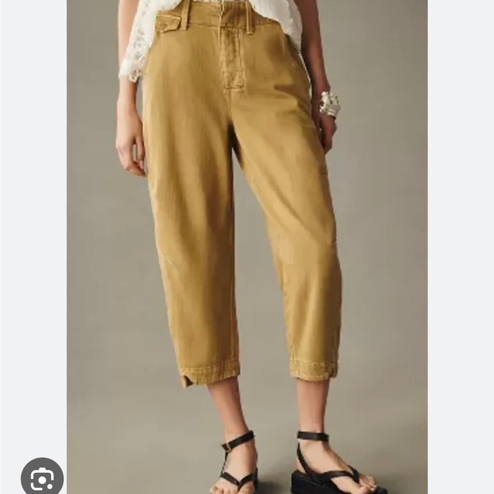 Pilcro Anthropology tapered crop chino pants